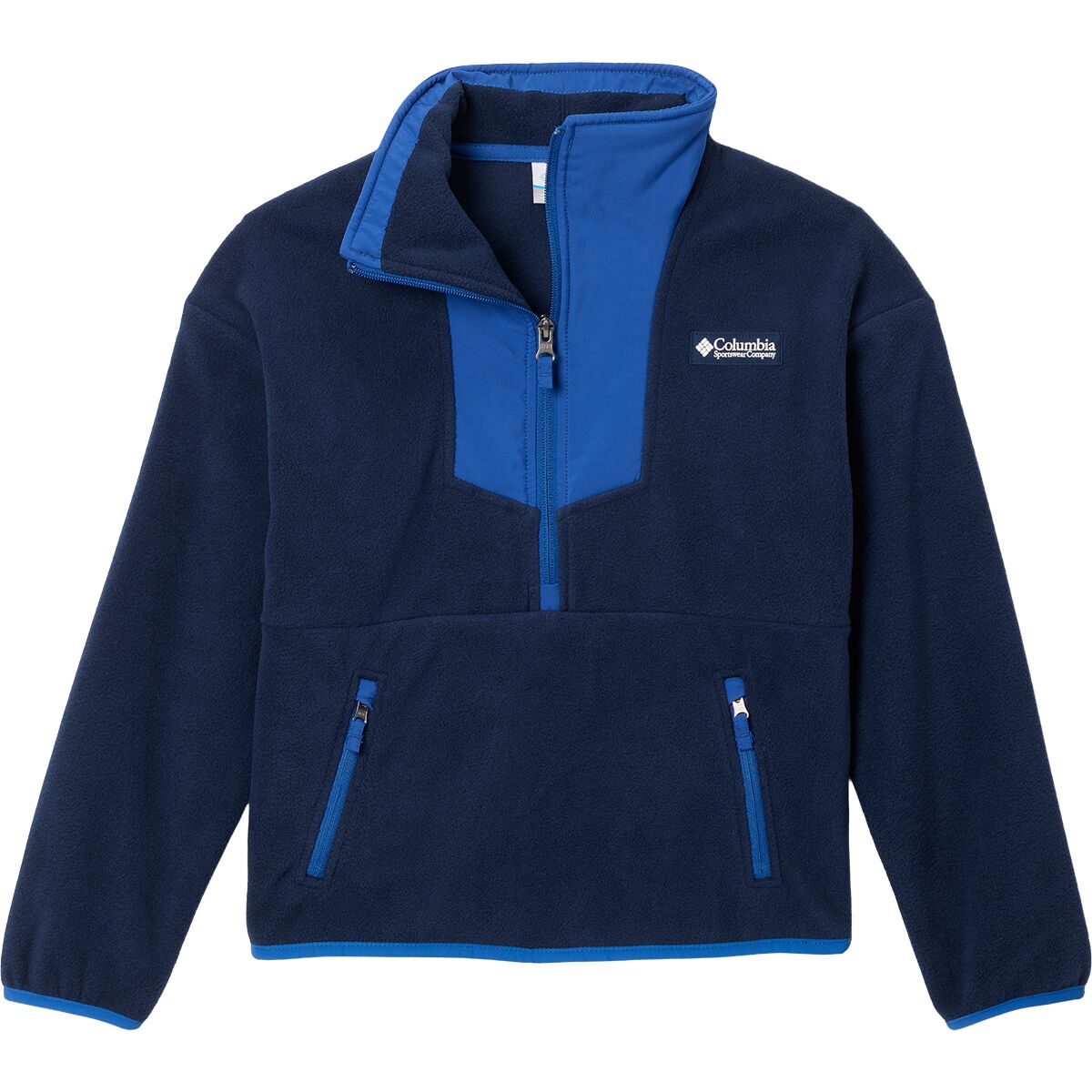Image of Columbia Sequoia Grove 1/2-Zip Fleece Jacket - Kids' Collegiate Navy/Mountain Blue, XL