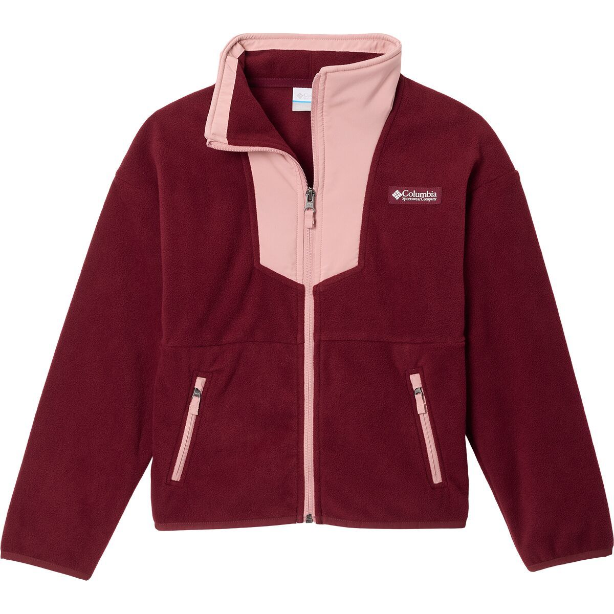 Image of Columbia Sequoia Grove Full-Zip Fleece Jacket - Kids' Rich Wine/Eraser Pink, S