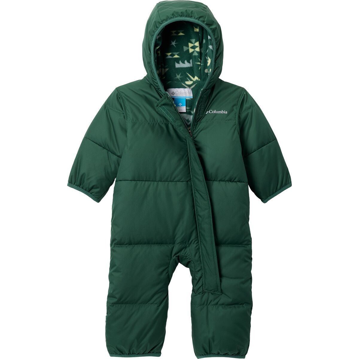 Image of Columbia Snuggly Bunny II Bunting - Infants' Rain Forest/Rain Forest Peaked, 3/6M