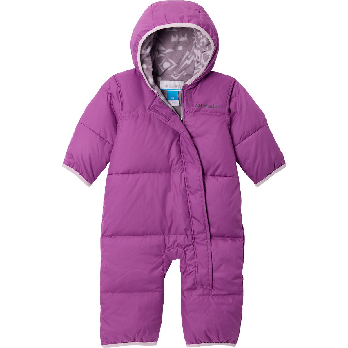 Image of Columbia Snuggly Bunny II Bunting - Infants' Razzle/Shale Purple Peaked Tonal, 0/3M