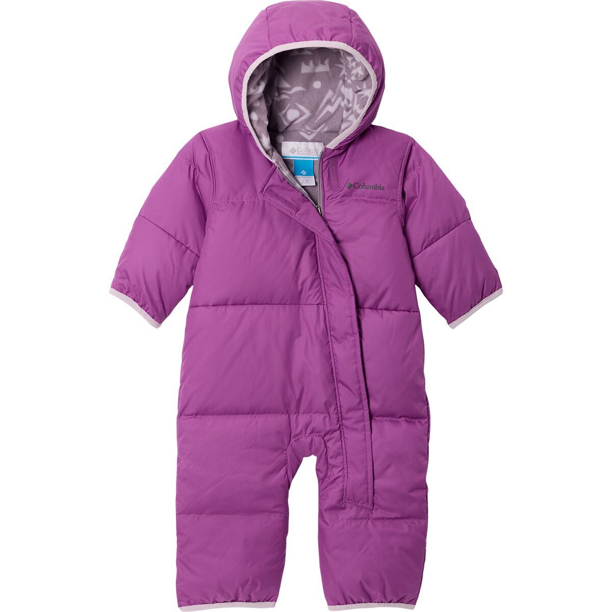 Image of Columbia Snuggly Bunny II Bunting - Infants' Razzle/Shale Purple Peaked Tonal, 0/3M