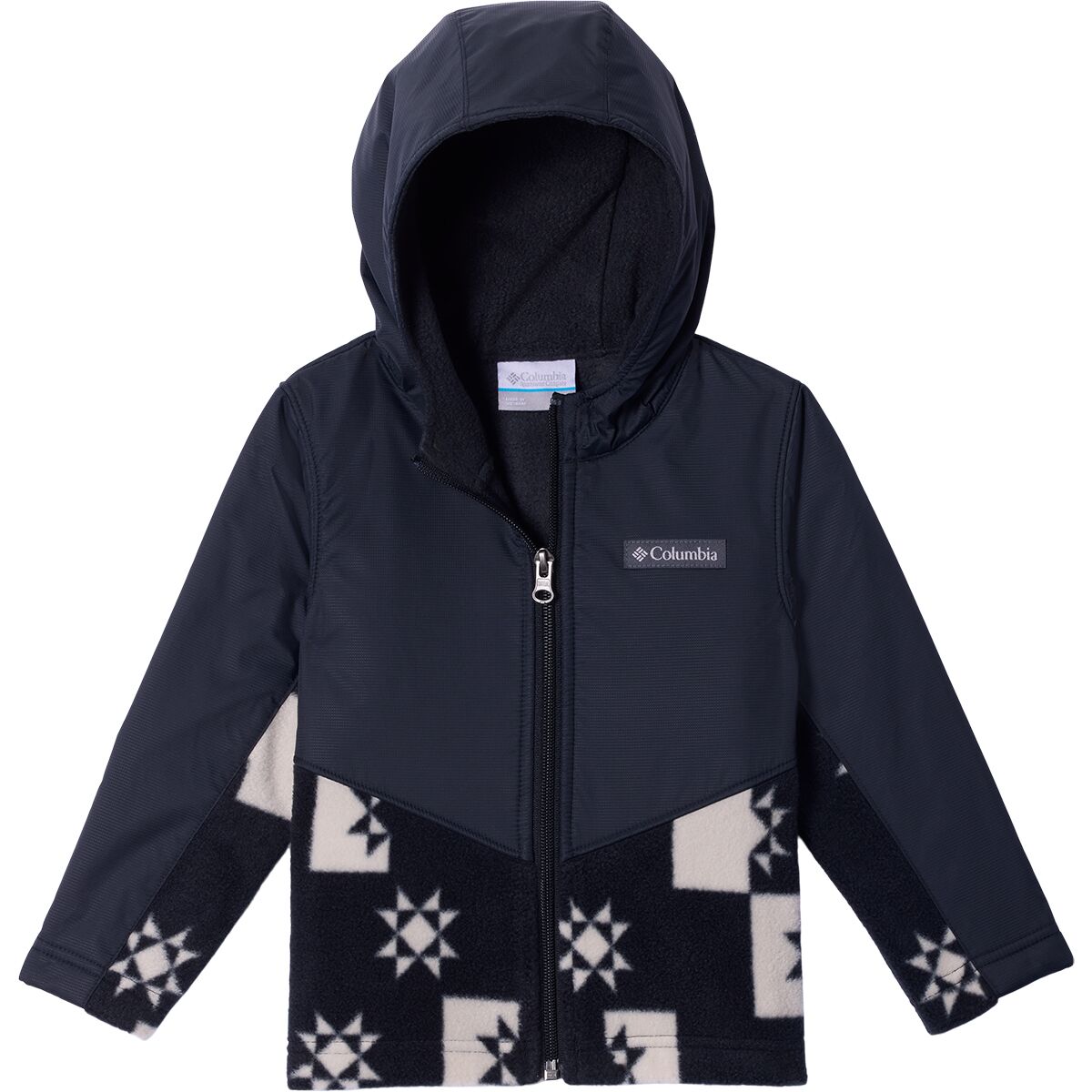 Image of Columbia Steens Mt II Overlay Hoodie - Toddlers' Black Boxstar/Black, 2T