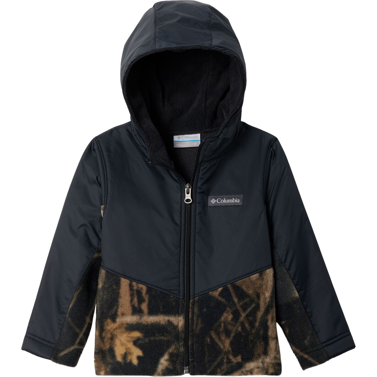 Image of Columbia Steens Mt II Overlay Hoodie - Toddlers' Timberwolf/Black, 4T