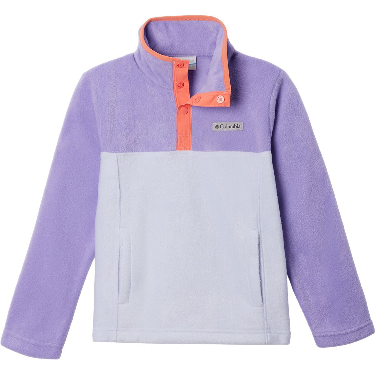 Columbia Steens Mtn II 1/4 Snap Fleece Pull-Over - Girls' Snowdrift/Paisley Purple, L