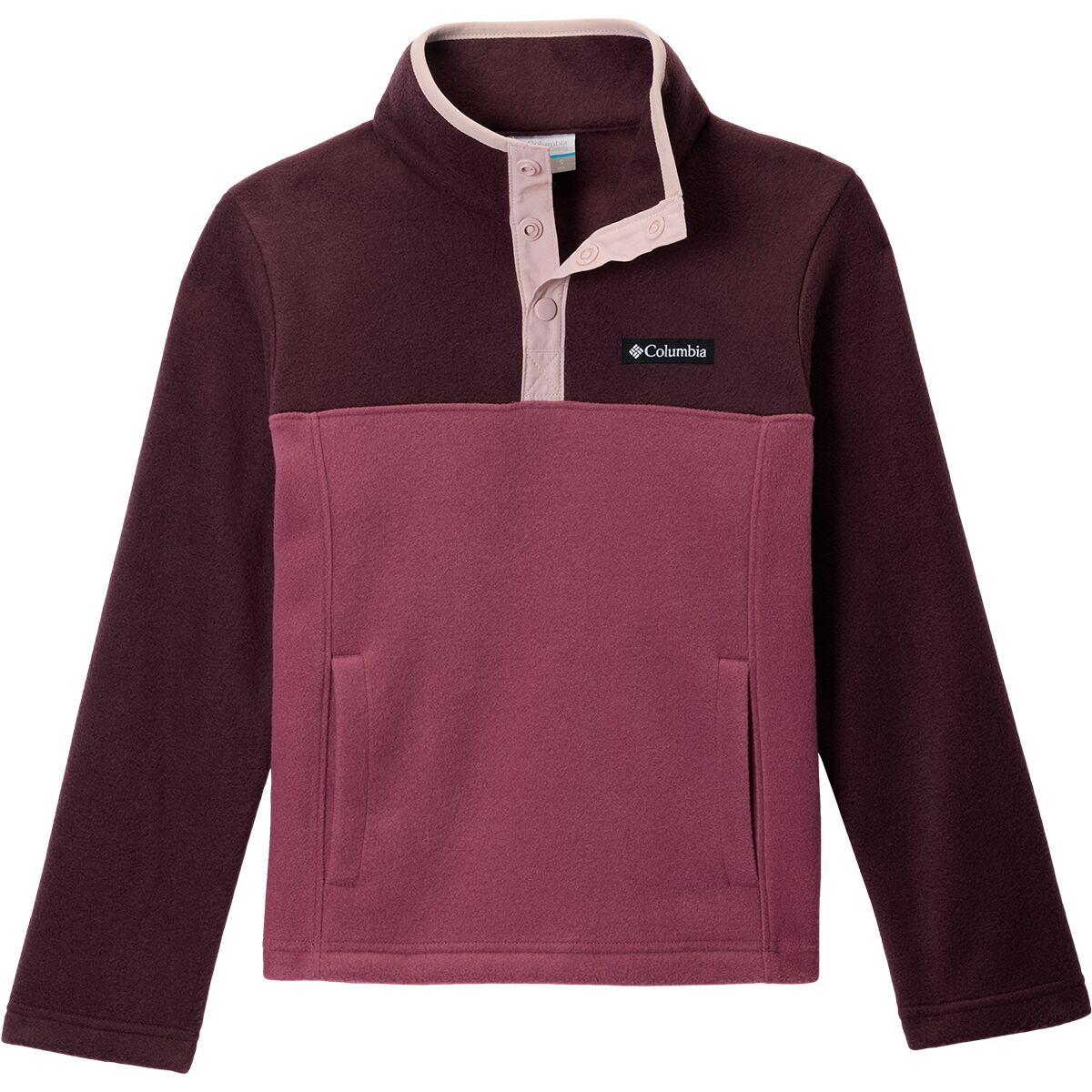 Image of Columbia Steens Mtn II 1/4 Snap Fleece Pull-Over - Kids' Antique Mauve/Moonvista/Mineral Pink, L