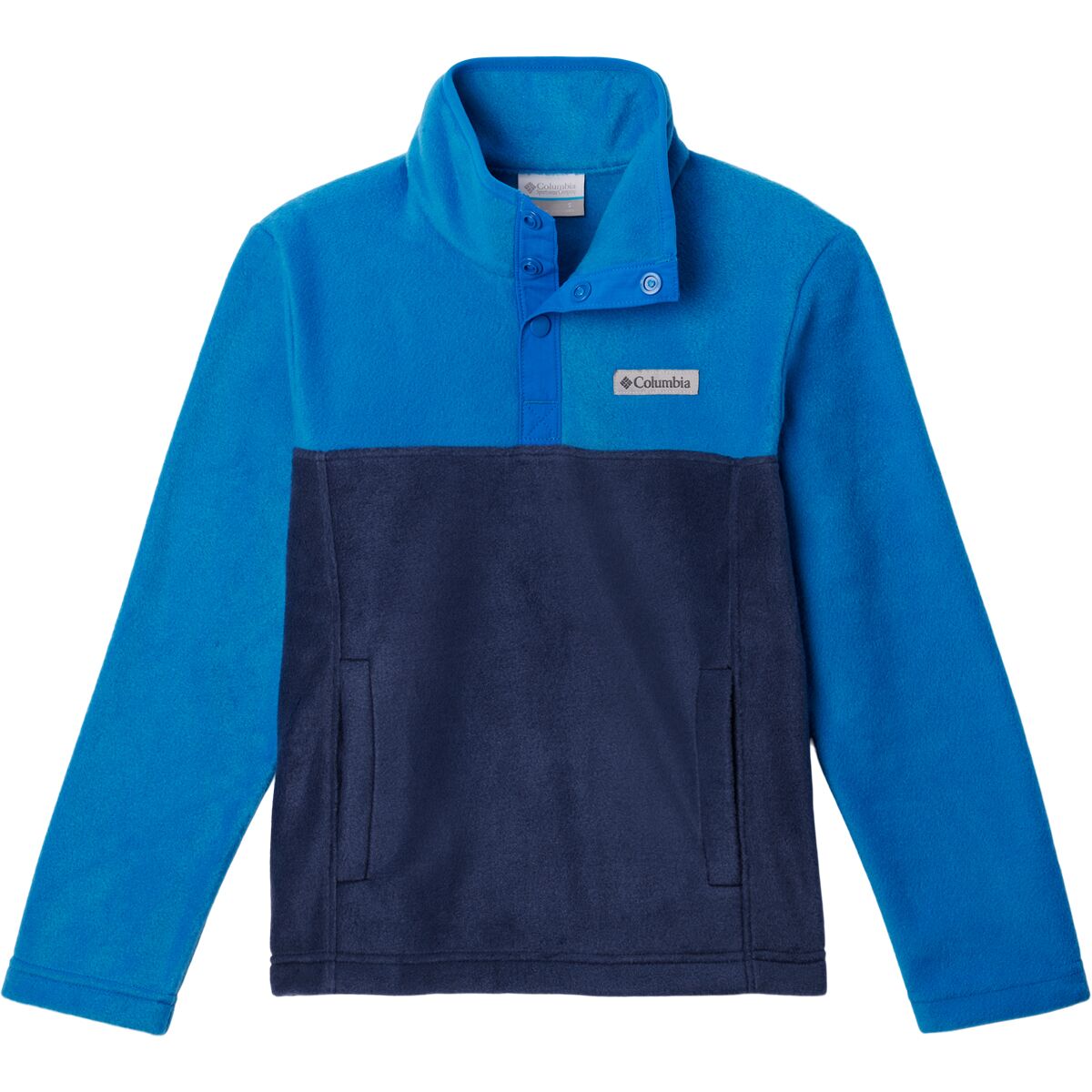 Image of Columbia Steens Mtn II 1/4 Snap Fleece Pull-Over - Kids' Collegiate Navy/Bright Indigo, L