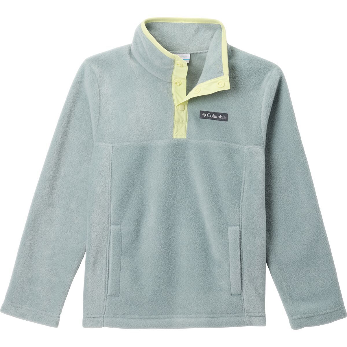 Image of Columbia Steens Mtn II 1/4 Snap Fleece Pull-Over - Kids' Crushed Blue/Citron Haze, S
