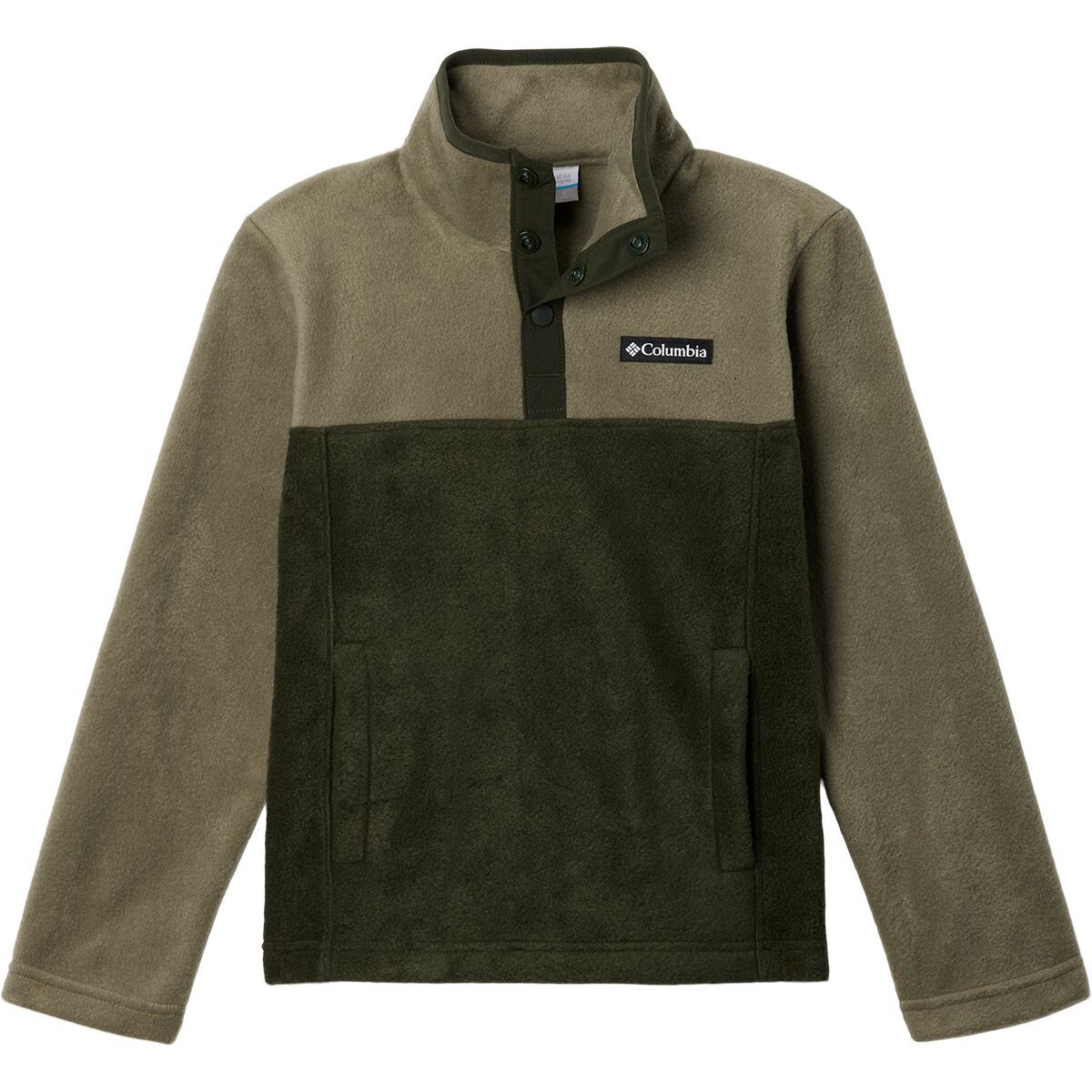 Image of Columbia Steens Mtn II 1/4 Snap Fleece Pull-Over - Kids' Greenscape/Stone Green, M