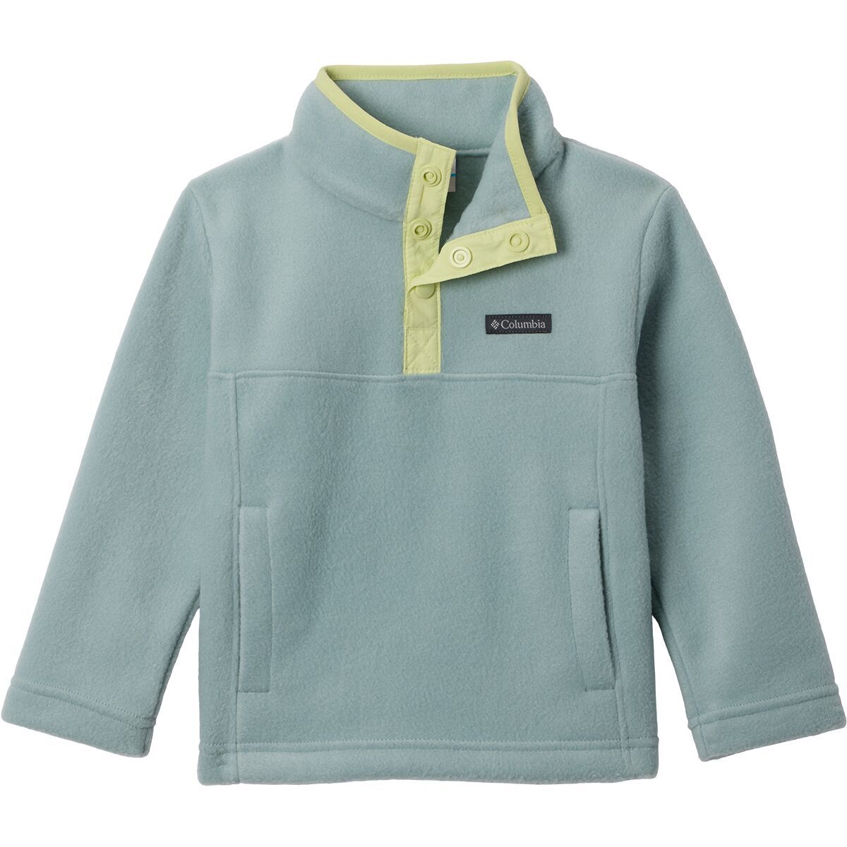 Image of Columbia Steens Mtn II 1/4 Snap Fleece Pull-Over - Toddlers' Crushed Blue/Citron Haze, 3T