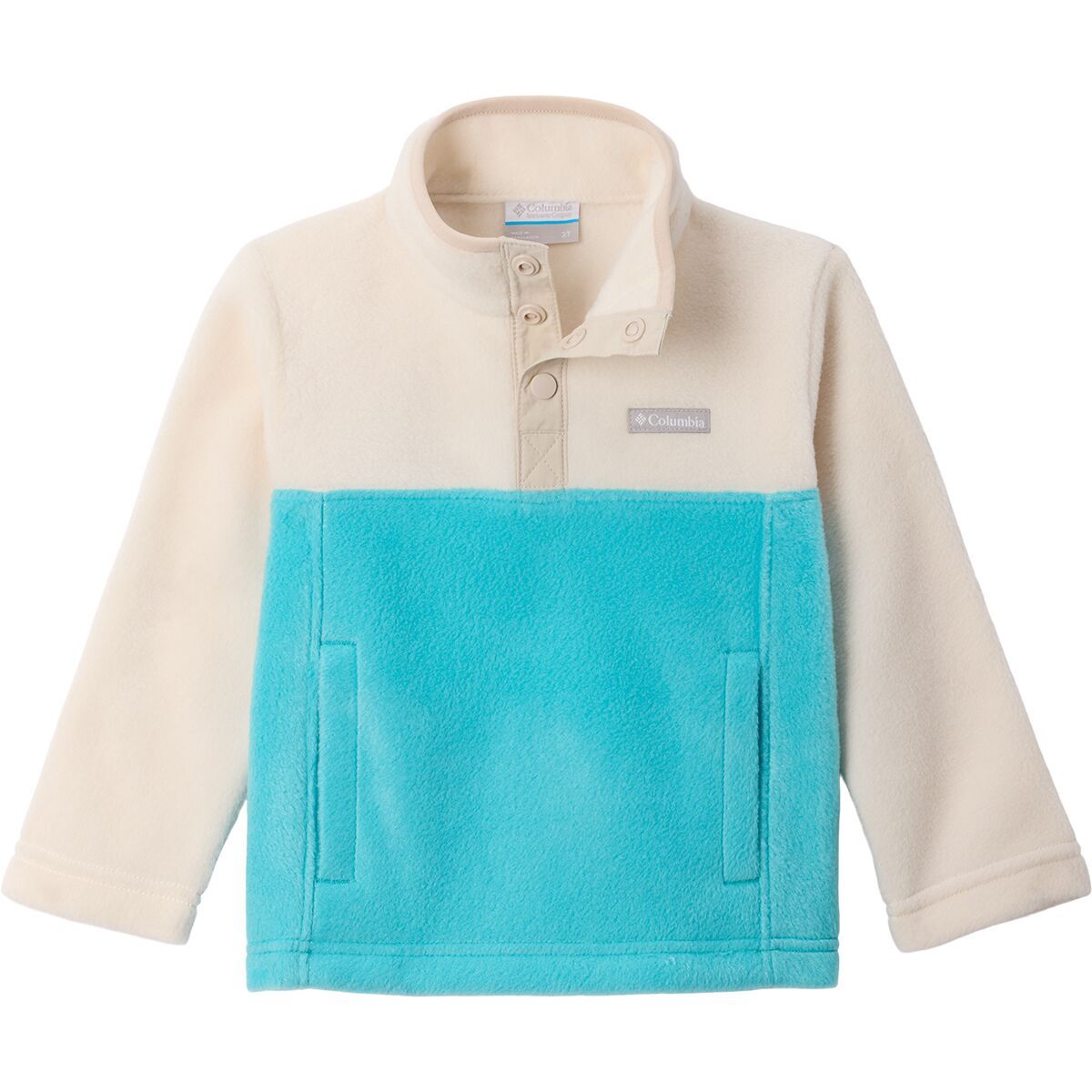 Image of Columbia Steens Mtn II 1/4 Snap Fleece Pull-Over - Toddlers' Geyser/Chalk, 3T
