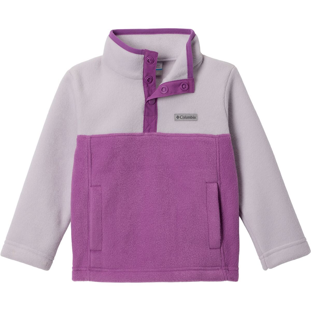 Image of Columbia Steens Mtn II 1/4 Snap Fleece Pull-Over - Toddlers' Razzle/Lavender Pearl, 2T