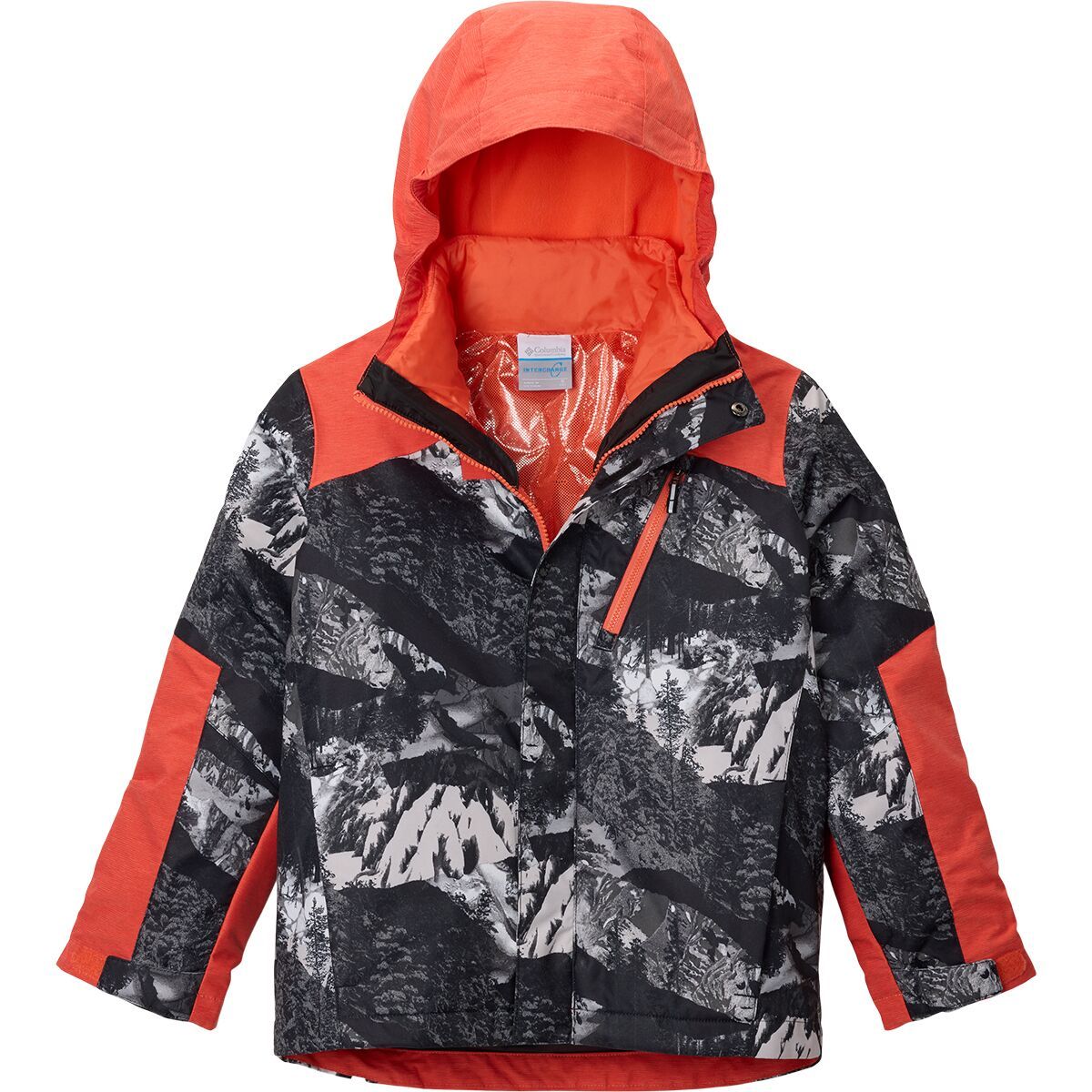 Image of Columbia Whirlibird III Interchange Jacket - Boys' Black Cascades/Zing, XS