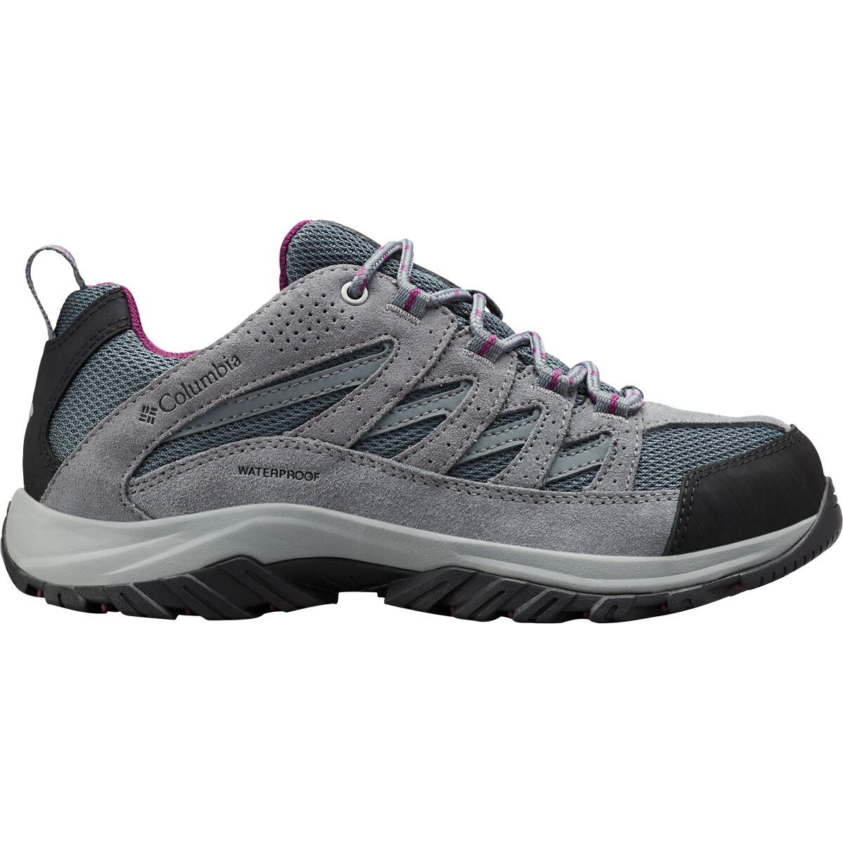 Image of Columbia Crestwood Waterproof Hiking Shoe - Women's Graphite/Wild Iris, 6.0