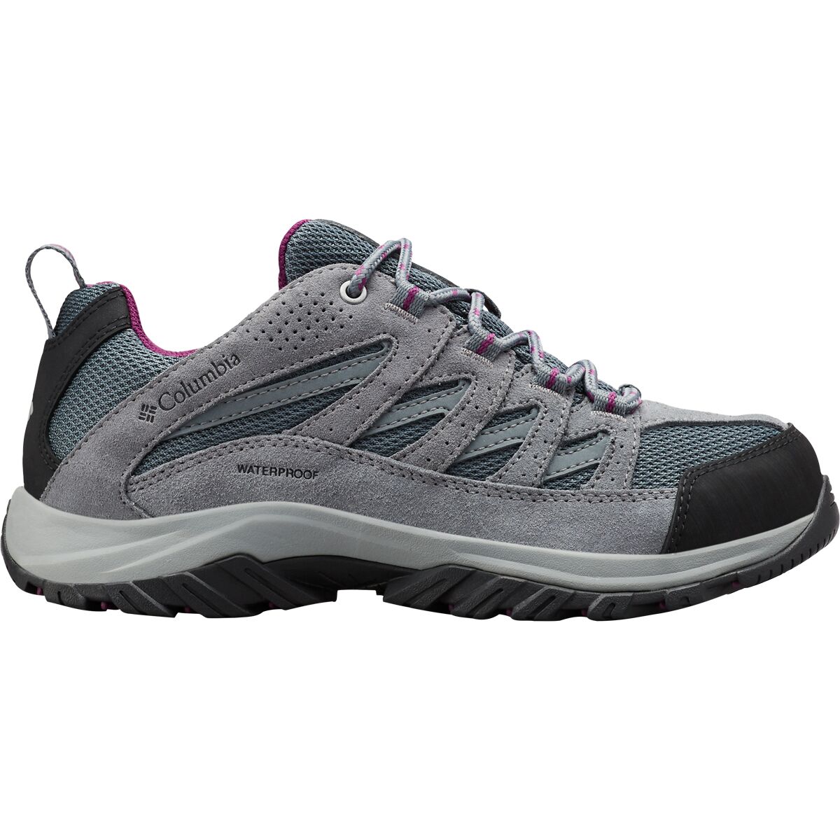 Image of Columbia Crestwood Waterproof Hiking Shoe - Women's Graphite/Wild Iris, 9.5