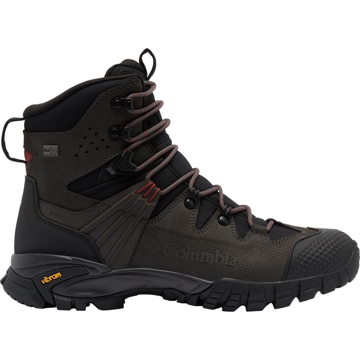 Image of Columbia Navigator Trek Outdry LTR Hiking Boot - Men's Black/Spice, 10.0