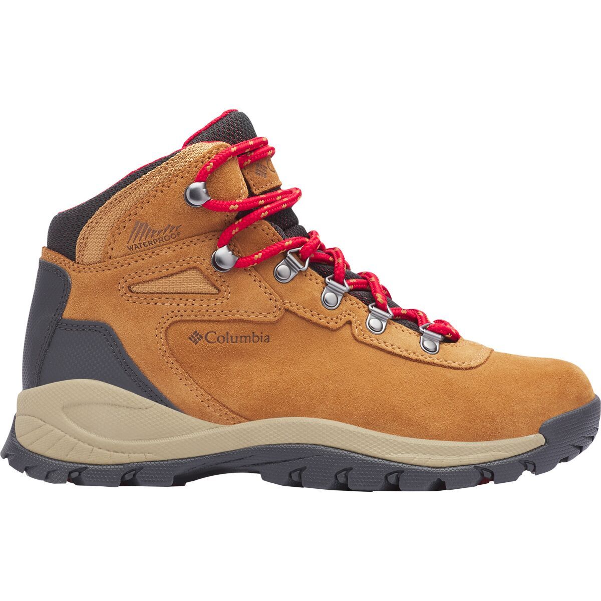 Image of Columbia Newton Ridge Plus WP Amped Wide Hiking Boot - Women's Elk/Mountain Red, 7.0