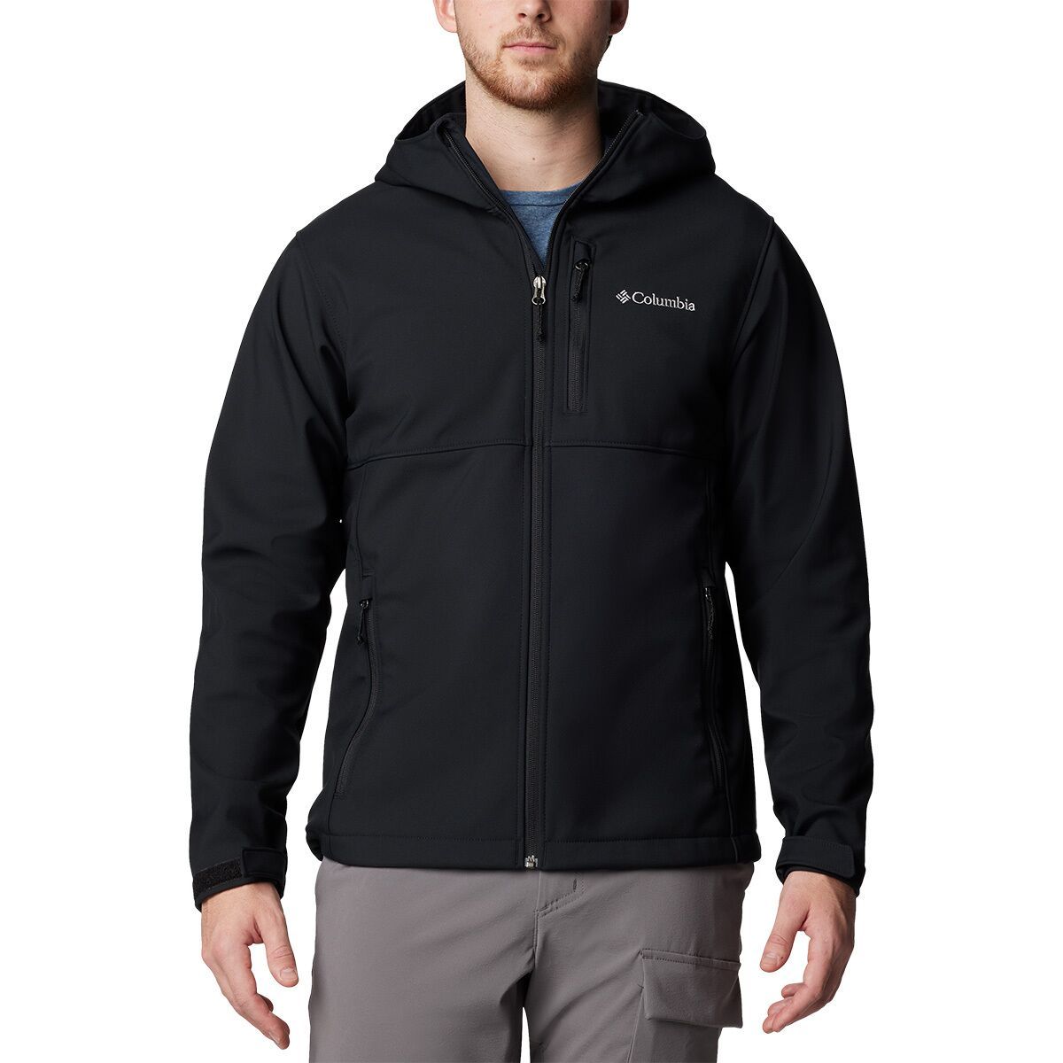 Image of Columbia Ascender II Hooded Softshell Jacket - Men's Black, L