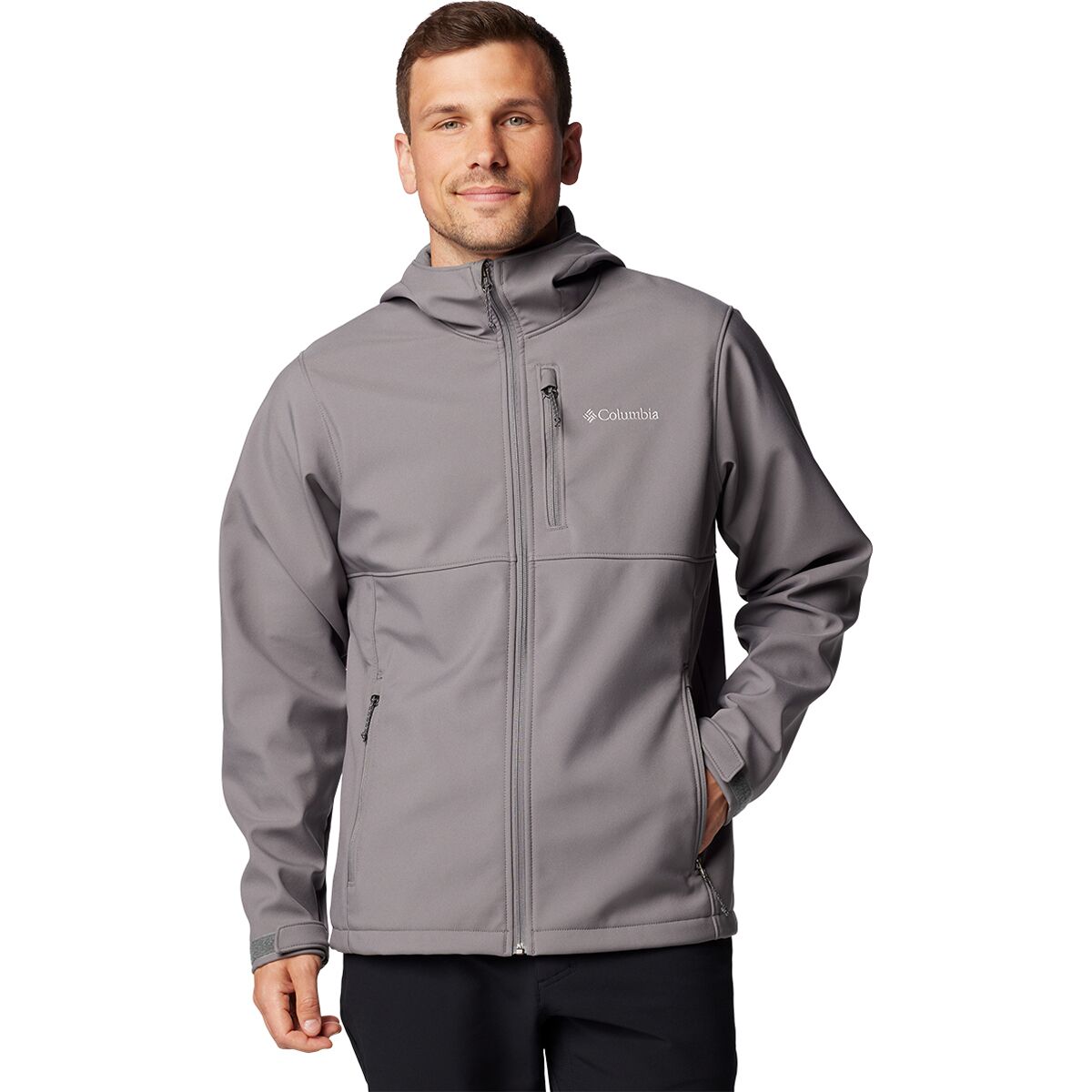 Image of Columbia Ascender II Hooded Softshell Jacket - Men's City Grey, M