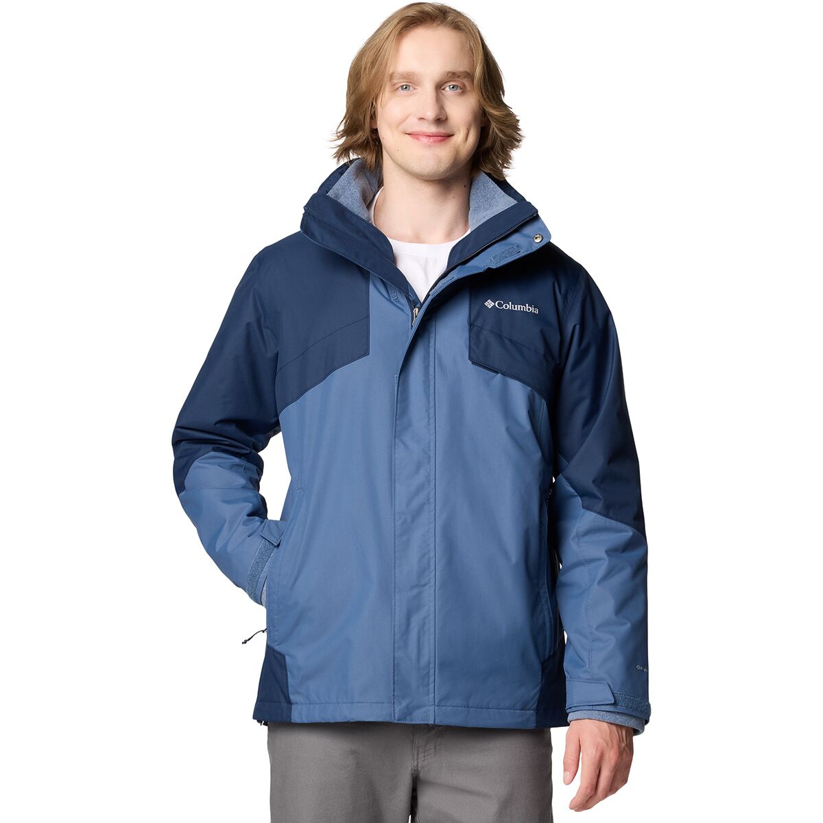 Image of Columbia Bugaboo III Fleece Interchange Jacket - Men's Dark Mountain/Collegiate Navy, S