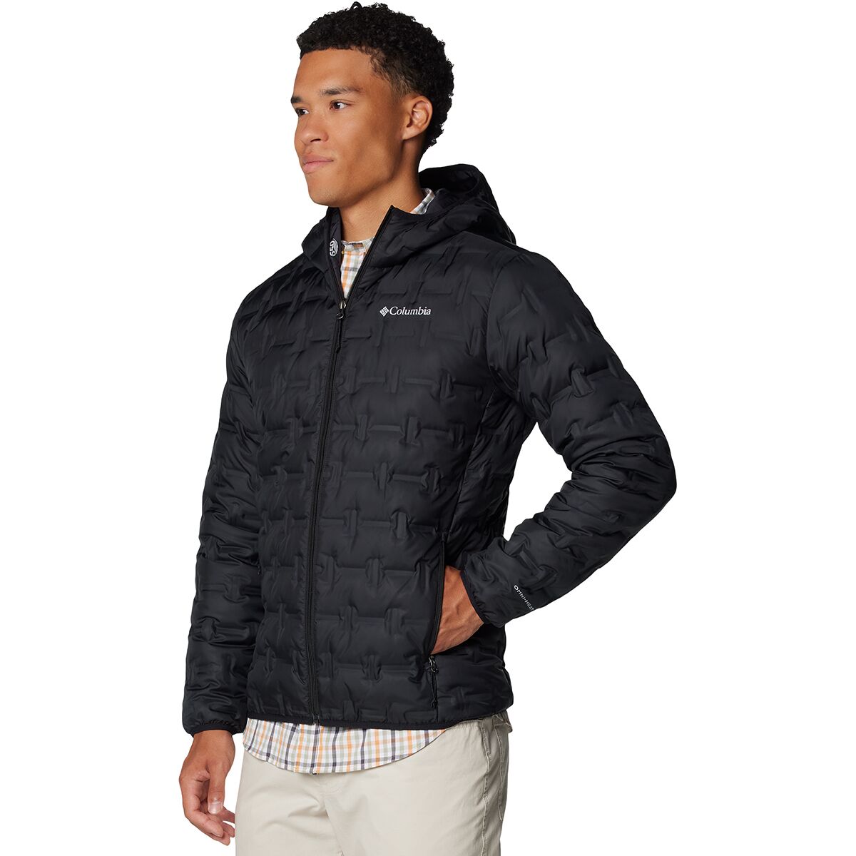 Image of Columbia Delta Ridge II Down Hooded Jacket - Men's Black, S