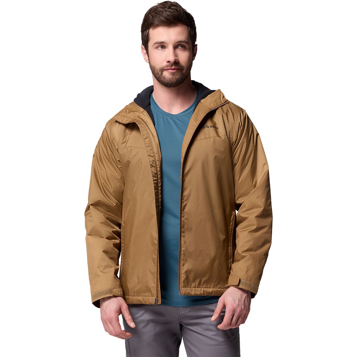 Men's Rain Jacket Columbia Men's Glennaker Sherpa Lined Rain