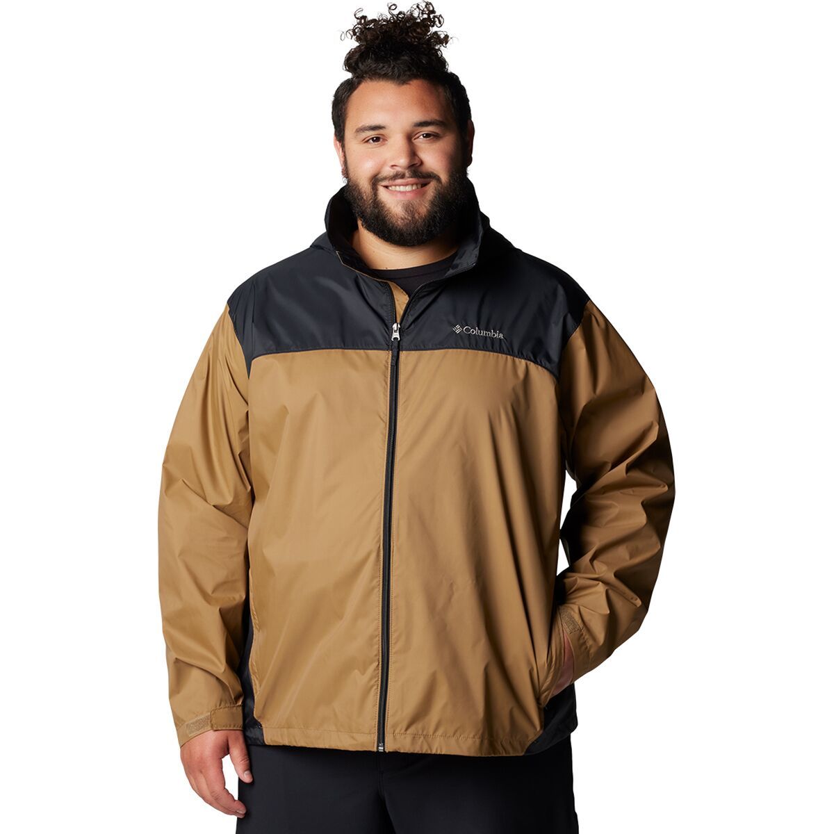 Image of Columbia Glennaker Lake II Rain Jacket - Men's Delta/Black, XXL