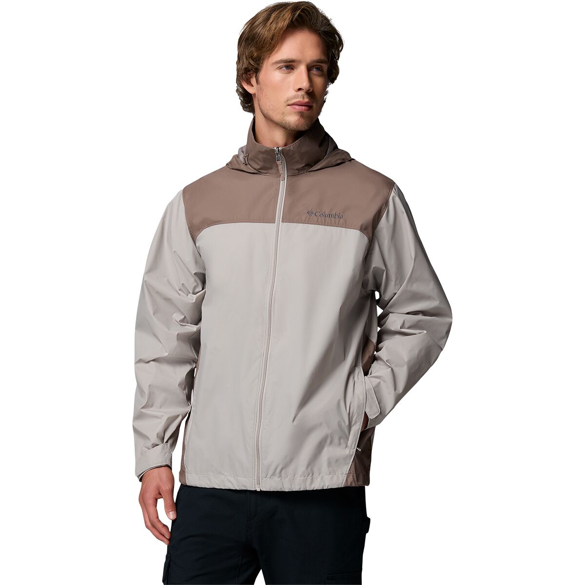 Image of Columbia Glennaker Lake II Rain Jacket - Men's Flint Grey/Iron, M