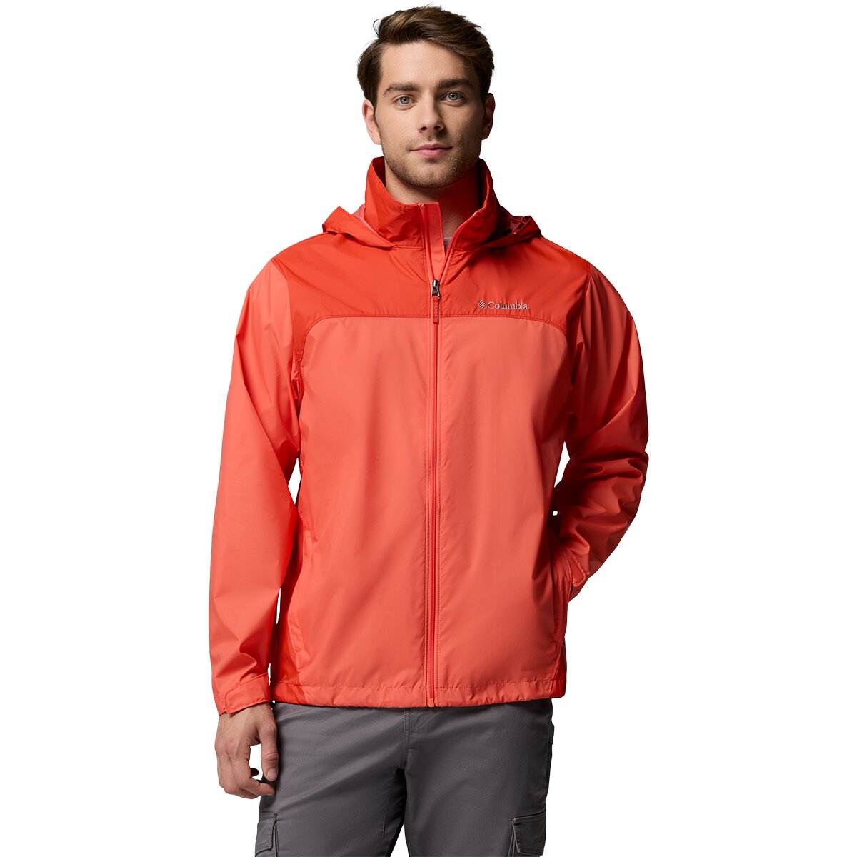 Image of Columbia Glennaker Lake II Rain Jacket - Men's Zing/Super Sonic, XXL