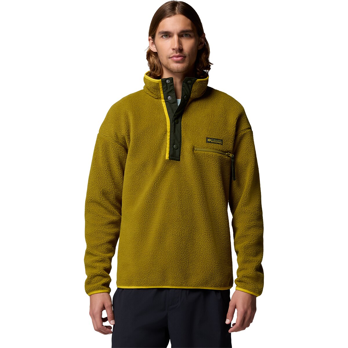 Image of Columbia Helvetia II 1/2-Snap Fleece - Men's Mossy Green, XXS