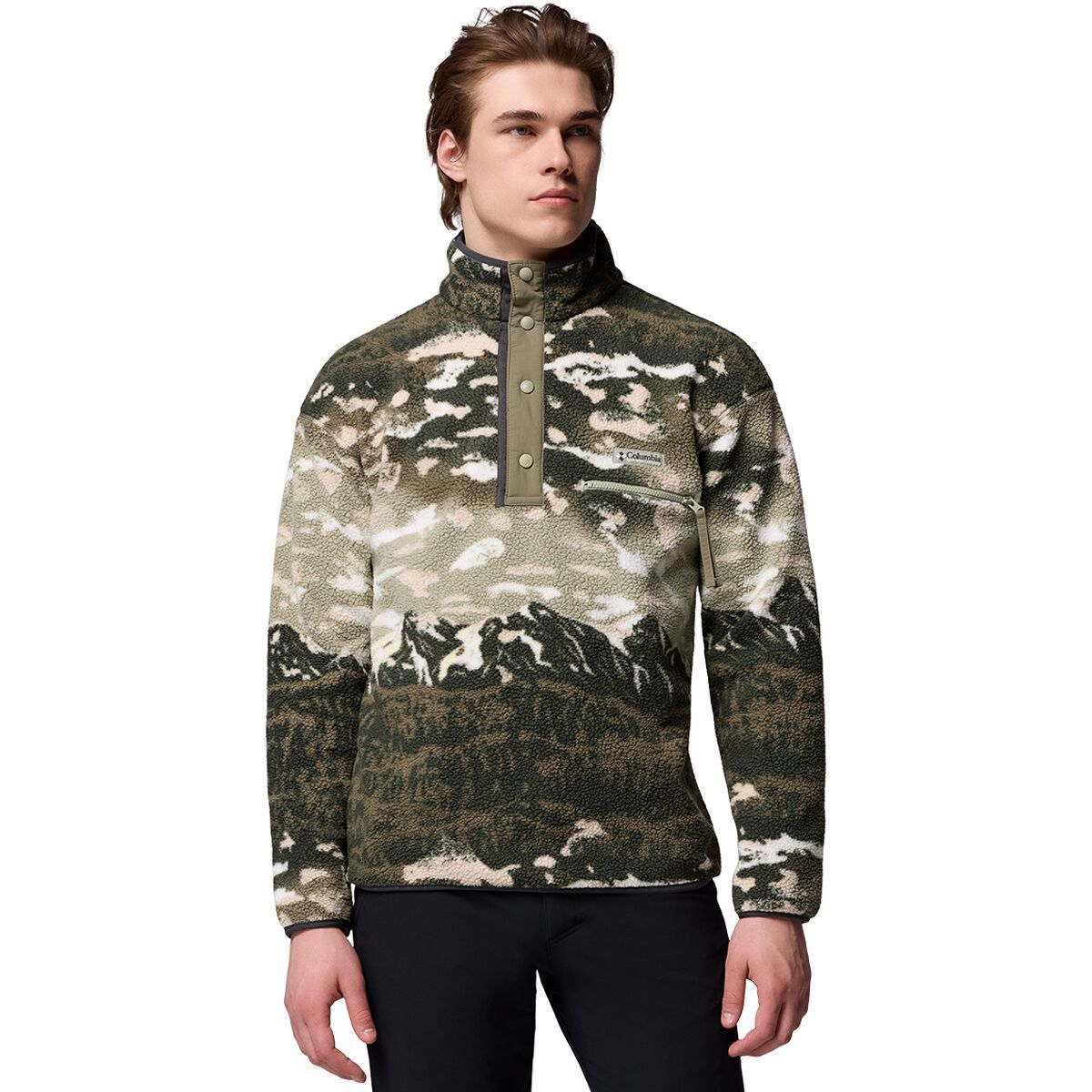 Image of Columbia Helvetia II Printed 1/2-Snap Fleece - Men's Safari Sisters, L