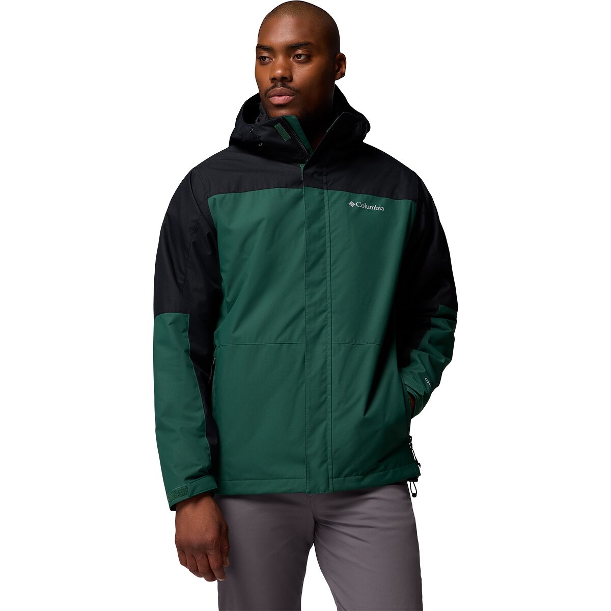 Image of Columbia Hikebound II Interchange Jacket - Men's Rain Forest/Black, S
