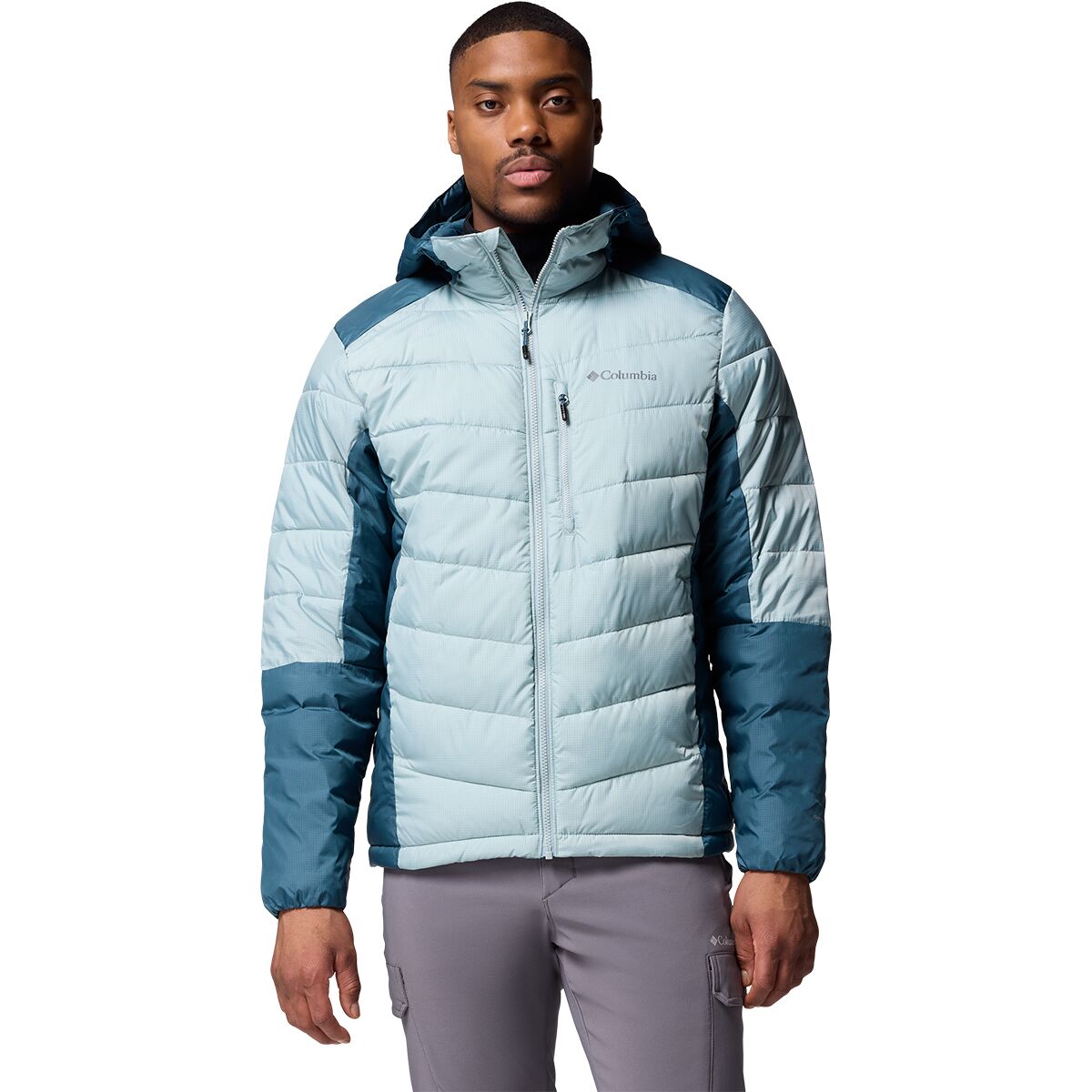 Image of Columbia Labyrinth Loop II Hooded Jacket - Men's Crushed Blue/Everblue, M