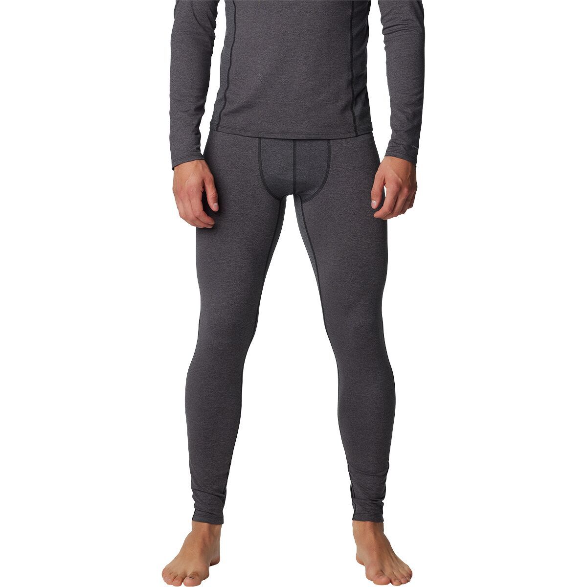 Image of Columbia Omni-Heat Lightweight Baselayer Tight - Men's Black Heather, M/Reg