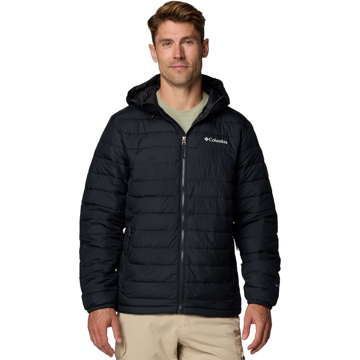 Image of Columbia Powder Lite II Hooded Jacket - Men's Black, S