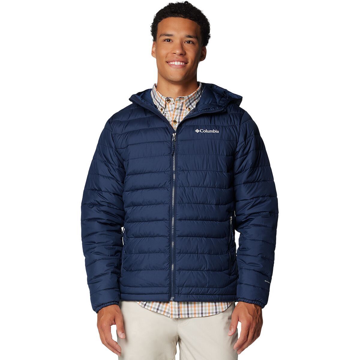 Image of Columbia Powder Lite II Hooded Jacket - Men's Collegiate Navy, L
