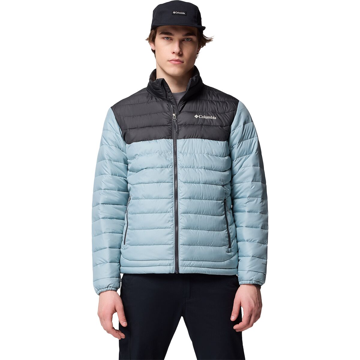 Image of Columbia Powder Lite II Jacket - Men's Crushed Blue/Shark, XXL