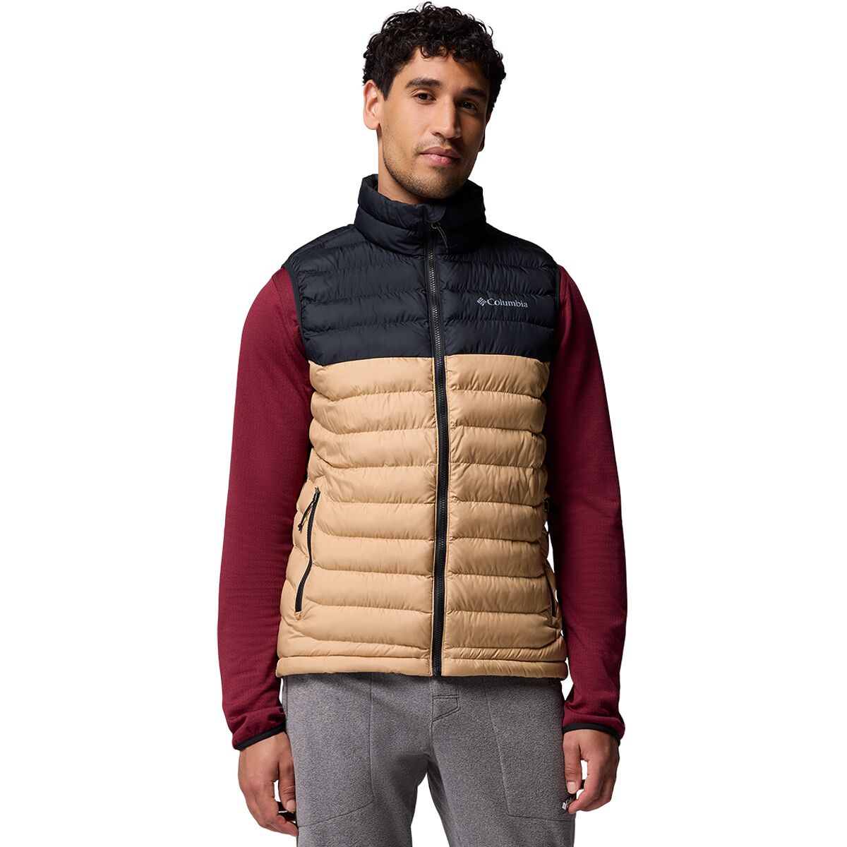 Image of Columbia Powder Lite II Vest - Men's Canoe/Black, S