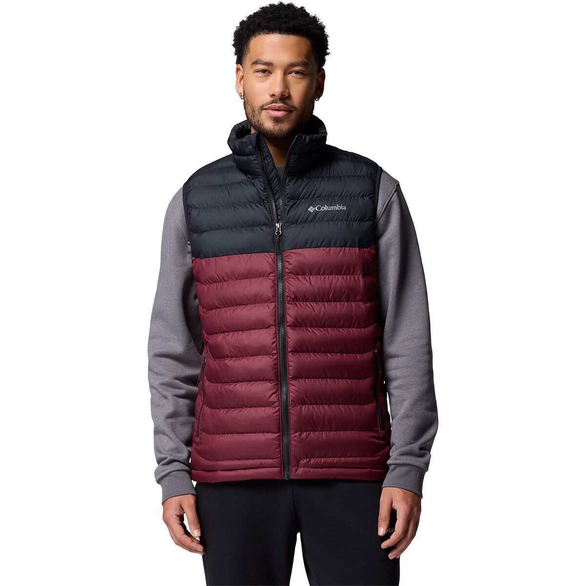 Image of Columbia Powder Lite II Vest - Men's Rich Wine/Black, XL
