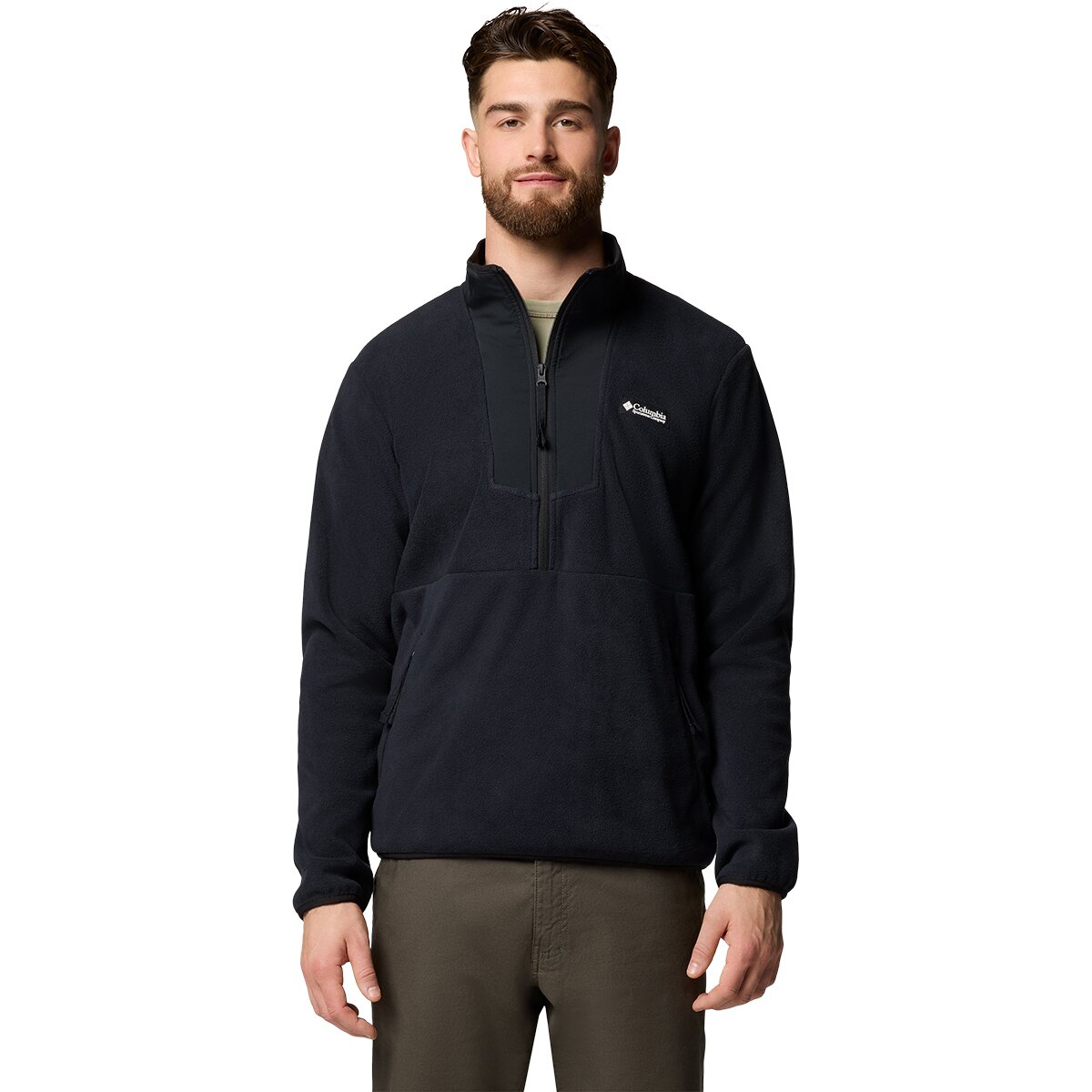 Image of Columbia Sequoia Grove 1/2-Zip Fleece - Men's Black, XS