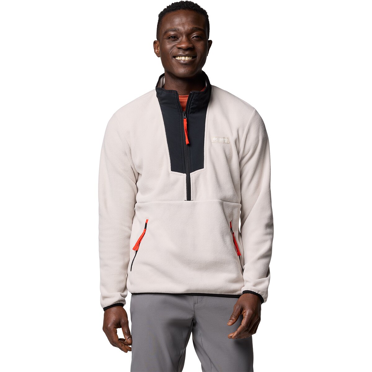 Image of Columbia Sequoia Grove 1/2-Zip Fleece - Men's Dark Stone/Black, L