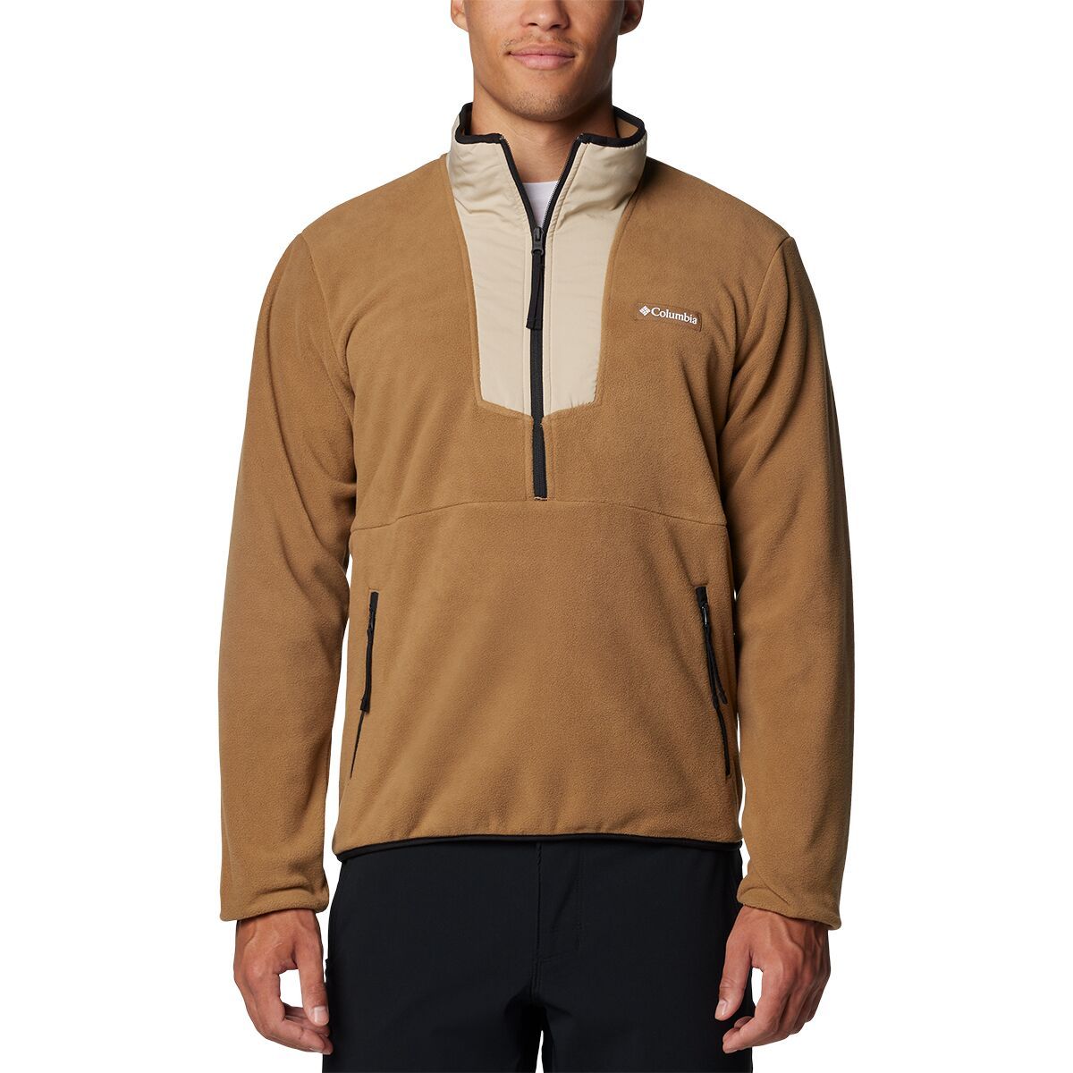 Columbia Sequoia Grove 1/2-Zip Fleece - Men's Delta/Ancient Fossil/Black, M