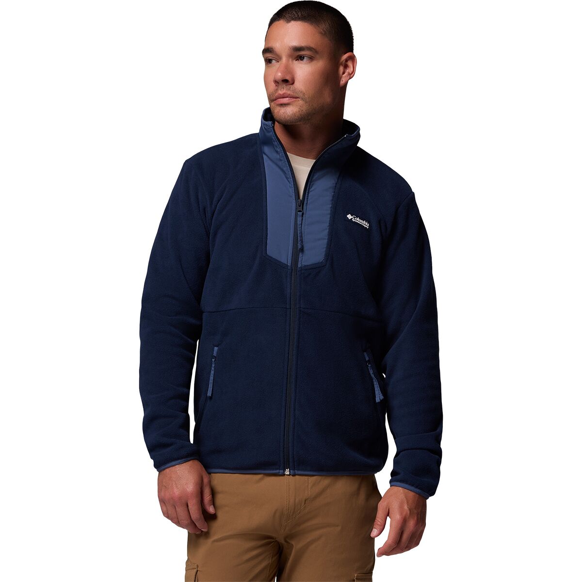 Image of Columbia Sequoia Grove Full-Zip Fleece - Men's Collegiate Navy/Dark Mountain, XL