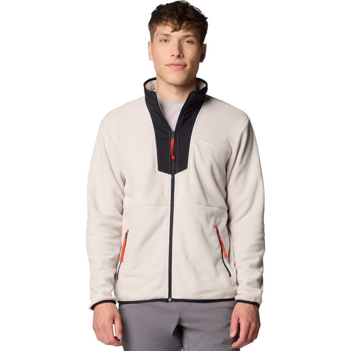 Image of Columbia Sequoia Grove Full-Zip Fleece - Men's Dark Stone/Black/Spicy Pulls, M
