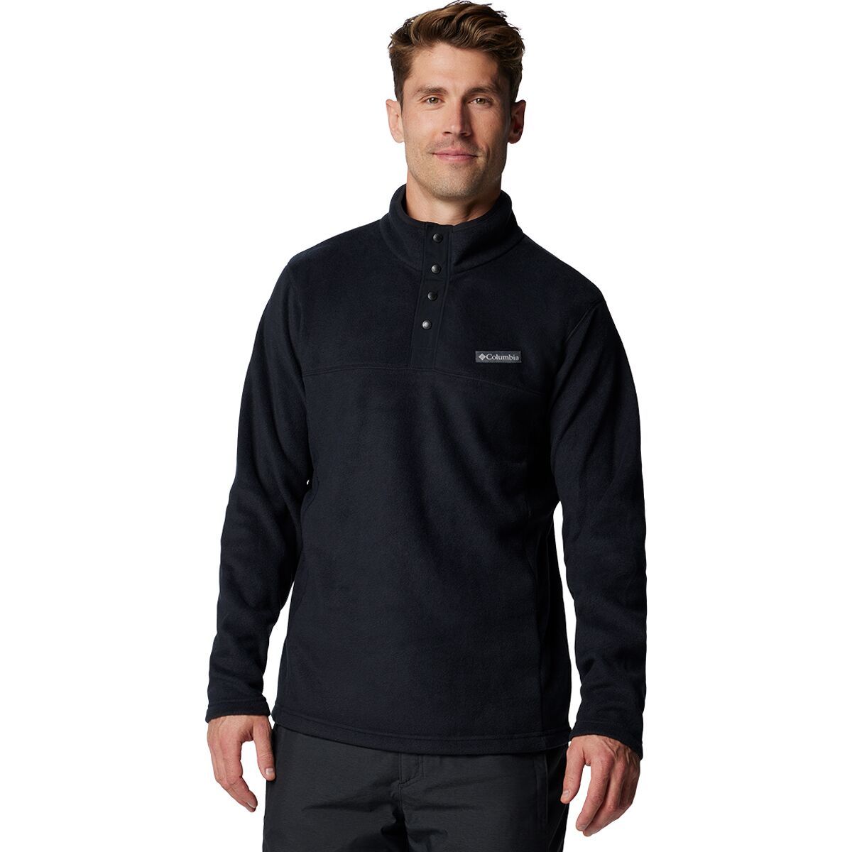 Columbia Steens Mountain 1/2-Snap II Jacket - Men's Black, XXL