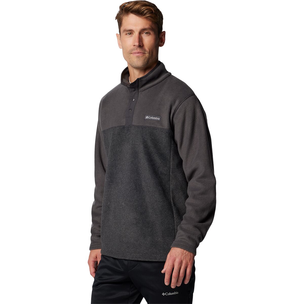 Image of Columbia Steens Mountain 1/2-Snap II Jacket - Men's Charcoal Heather/Shark, L