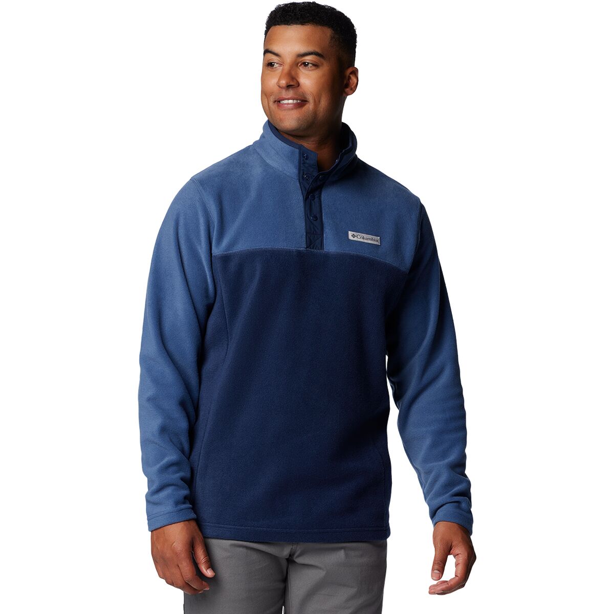Image of Columbia Steens Mountain 1/2-Snap II Jacket - Men's Collegiate Navy/Dark Mountain, M