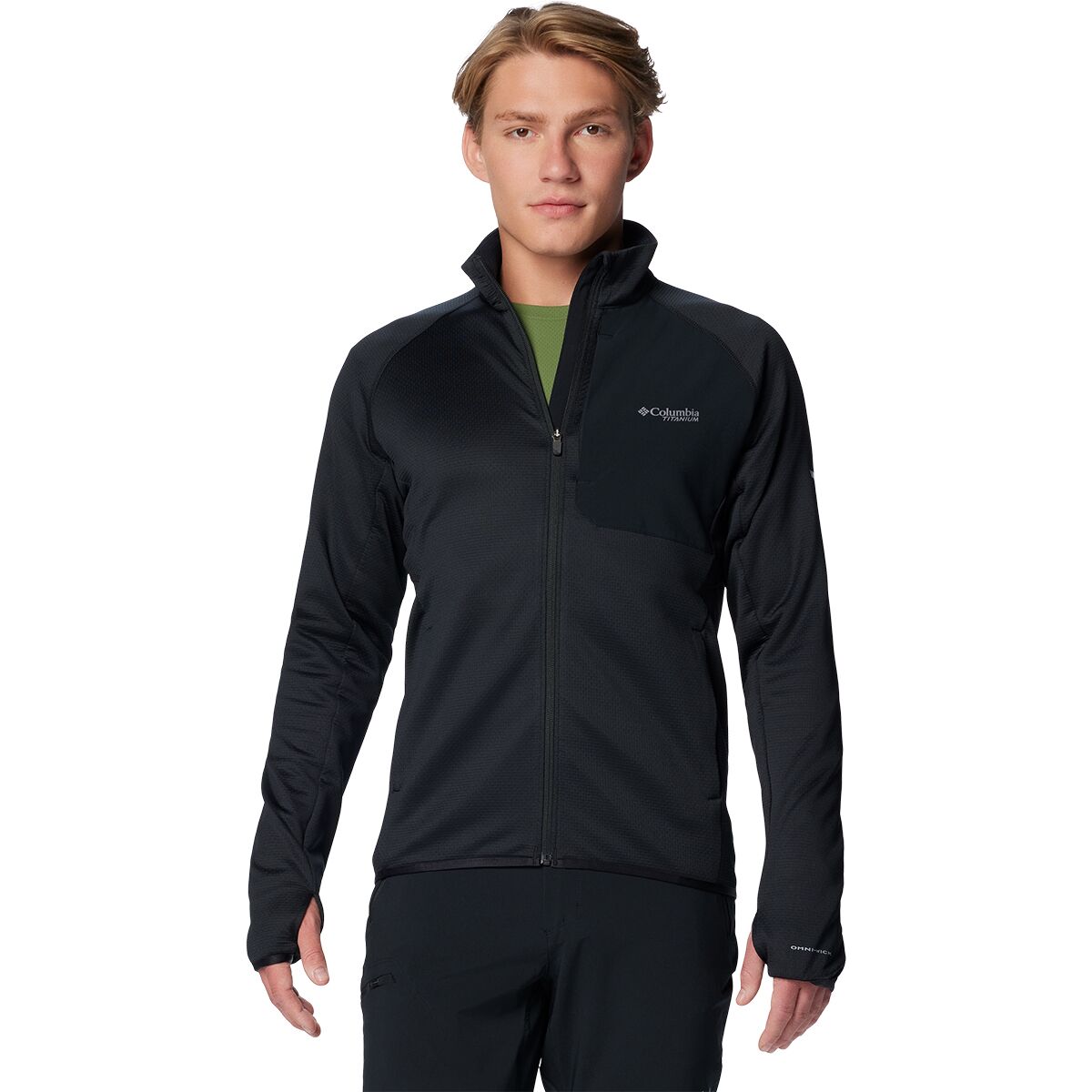 Image of Columbia Triple Canyon Grid Full-Zip Fleece II - Men's Black, XXL