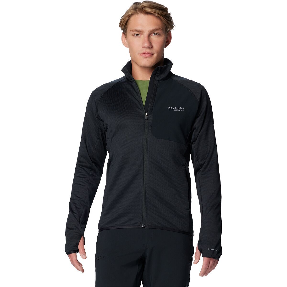 Image of Columbia Triple Canyon Grid Full-Zip Fleece II - Men's Black, XXL