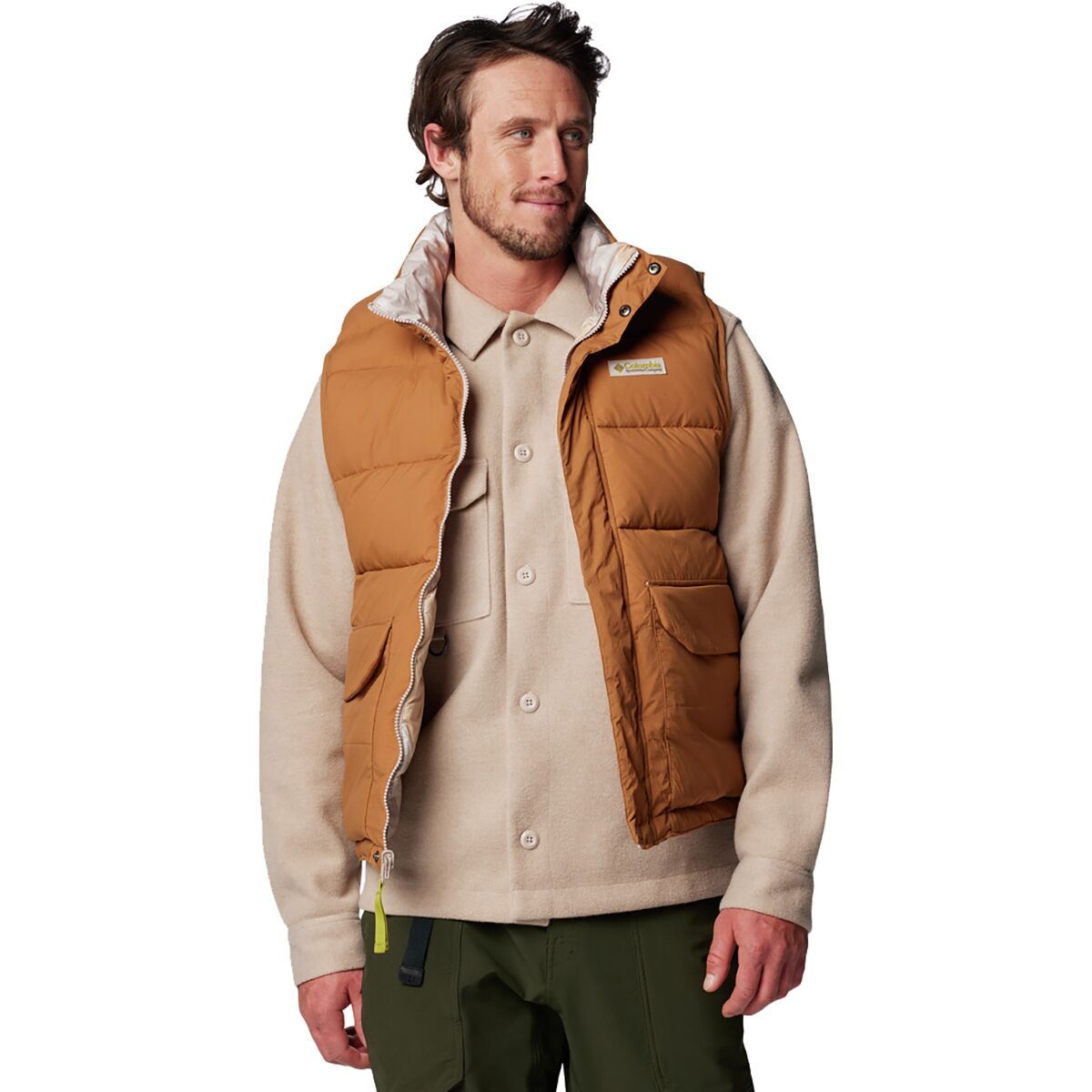 Columbia Wallowa Reversible Vest - Men's Camel Brown/Wallowa Mtns Print, M