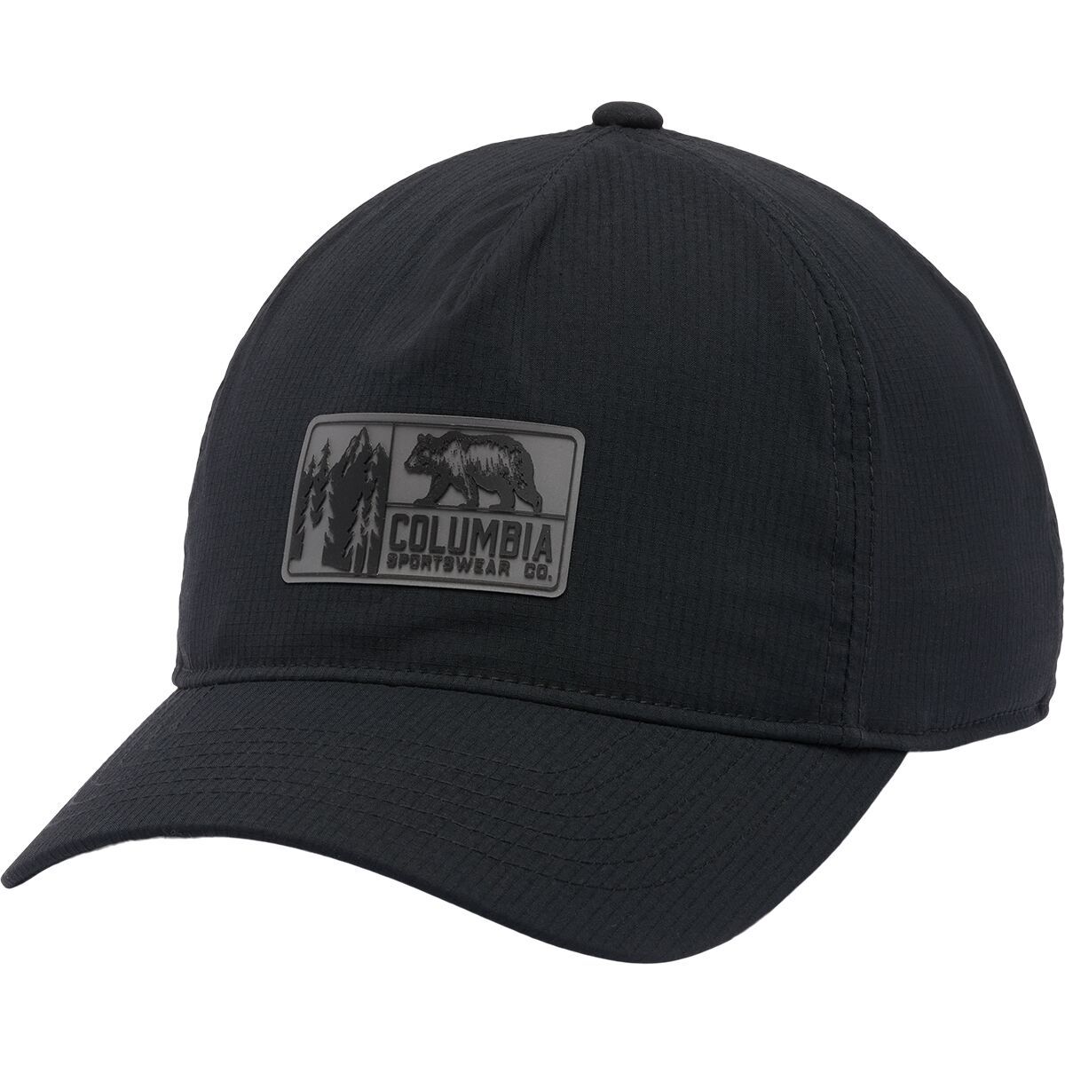 Image of Columbia Alta Crest 3D Stretch Snapback Hat Black/Columbia Bear Rectangle, One Size